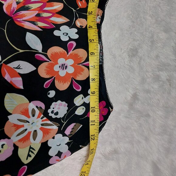 Vintage Chic Fille Women's Black Floral Knee Length Skirt Size S - Picture 4 of 7